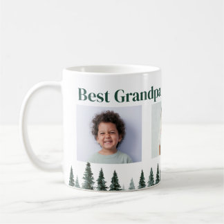 Beste Opa Drie Foto Groene Bomen Koffie Mok
