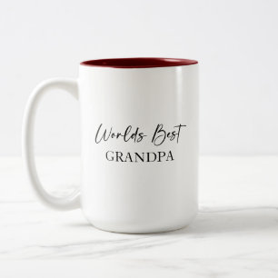 Beste opa en meest geliefde persoonlijke microfoon tweekleurige koffiemok