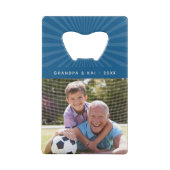 Beste opa Ever | Aangepaste foto op grootvader Kredietkaart Flessenopener (Achterkant)