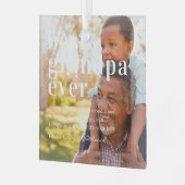 Beste opa Ever | Citaat- en fotocadeau Glas Ornament (Voorkant links)