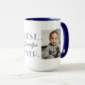 Beste opa Ever Custom Blue 2 Fotodag Mok (Voorkant rechts)