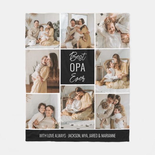Beste OPA Ever Custom Fleece Blanket (Voorkant)