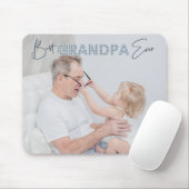 Beste opa Ever Vaderdag Dusty Blue Foto Muismat (Met muis)