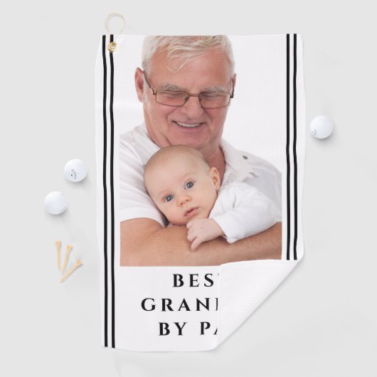 Beste opa, foto zwart-wit, foto zwart-wit golfhanddoek (Insitu)