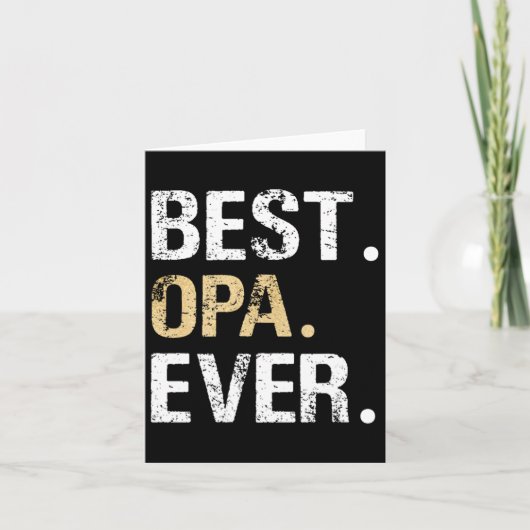 Beste opa grafische opa cadeau van kleindochter op kaart (Voorkant)
