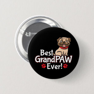 Beste opa GrandPAW ooit Ronde Button 5,7 Cm