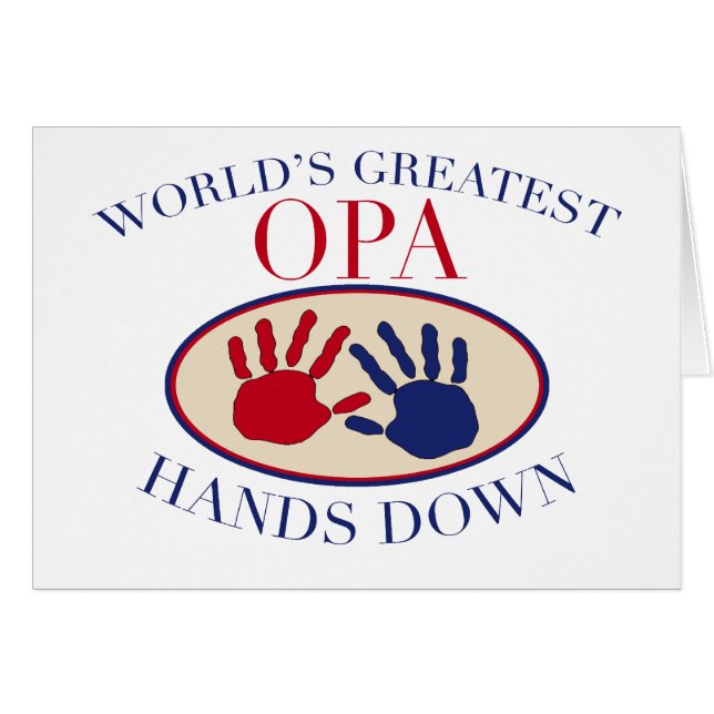Beste Opa Hands Down (Voorkant Horizontaal)