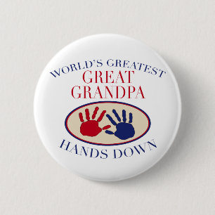 Beste Opa Hands Down Ronde Button 5,7 Cm