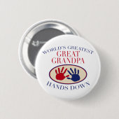 Beste Opa Hands Down Ronde Button 5,7 Cm (Voorkant /achterkant)