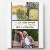 Beste opa in de Verenigde Persoonlijke Aanpasbare  Fotoplaat (Voorkant)