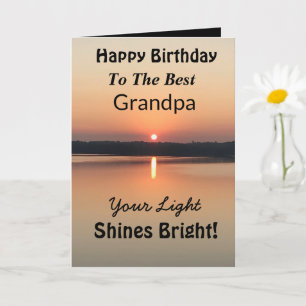 Beste opa Light Shines Bright Birthday Kaart