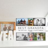 Beste opa Modern 6 Fotocollage vaderdag Fotoplaat