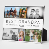 Beste opa Modern 6 Fotocollage vaderdag Fotoplaat (Zijkant)