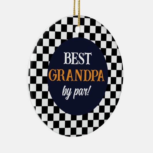 Beste opa moderne cheque keramisch ornament (Rechts)