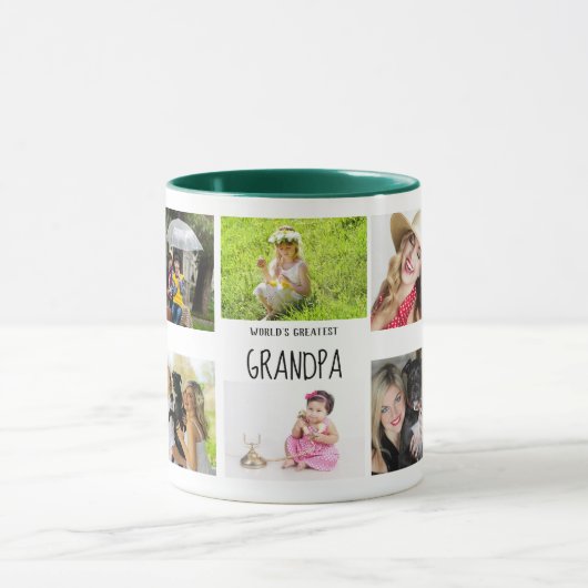 Beste Opa Ooit 10 x Foto Collage Kleinkinderen Mok (Midden)