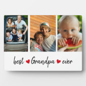 Beste opa, ooit 3 Foto aangepast Fotoplaat (voorkant)
