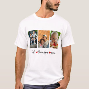 Beste opa, ooit 3 Foto aangepast T-shirt