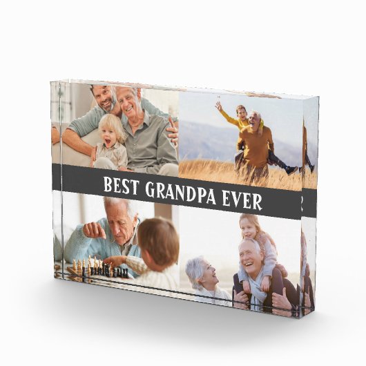 Beste opa ooit 4 Fotocollage Creëer Uw Ewn Fotoblokken (Rechts)