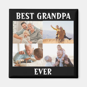 Beste opa ooit 4 Fotocollage Creëer Uw Ewn Magneet