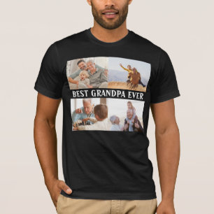 Beste opa ooit 4 Fotocollage Creëer Uw Ewn T-shirt