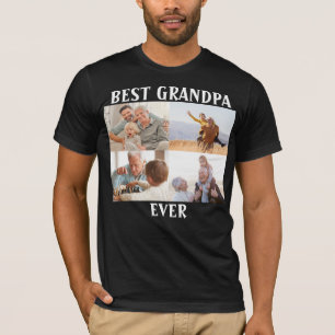 Beste opa ooit 4 Fotocollage Creëer Uw Ewn T-shirt