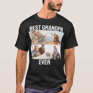 Beste opa ooit 4 Fotocollage Creëer Uw Ewn T-shirt
