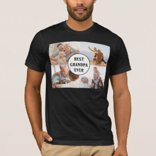 Beste opa ooit 4 Fotocollage Creëer Uw Ewn T-shirt