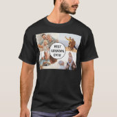 Beste opa ooit 4 Fotocollage Creëer Uw Ewn T-shirt (Voorkant)