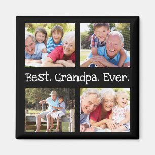 Beste opa ooit 4 Fotocollage Fun Keepslag Magneet