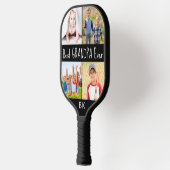 Beste opa, ooit 4 Fotogram Uw kleur Pickleball Paddle (Links)