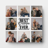 Beste opa ooit 8 Fotocollage Plaque Fotoplaat (Voorkant)