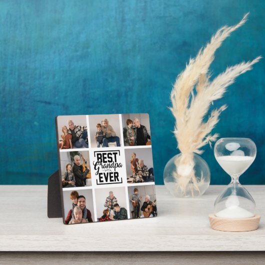 Beste opa ooit 8 Fotocollage Plaque Fotoplaat (Insitu)