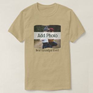 Beste opa ooit! Aangepast fotohart voor familie T-shirt