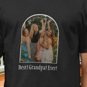 Beste opa ooit! Aangepast fotohart voor familie T-shirt