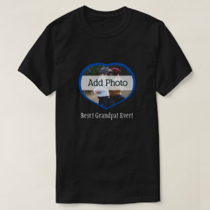 Beste opa ooit! Aangepast fotohart voor familie T-shirt