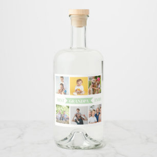 Beste opa ooit Aangepaste foto's dranklabel Likeurfles Etiket