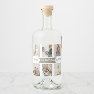 Beste Opa Ooit Aangepaste Foto's Dranklabel Likeurfles Etiket