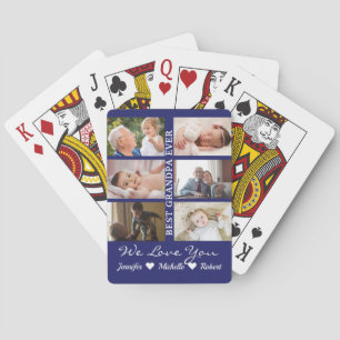 Beste opa ooit Aangepaste foto's Kleinkinderen Naa Pokerkaarten