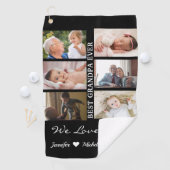 Beste opa ooit aangepaste foto's opa-kinderen golfhanddoek (Insitu)