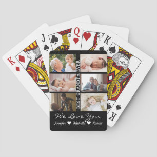 Beste opa ooit aangepaste foto's opa-kinderen pokerkaarten