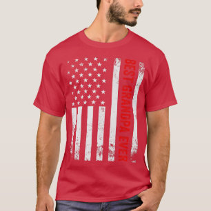  beste opa ooit Amerikaanse vlag D T-shirt