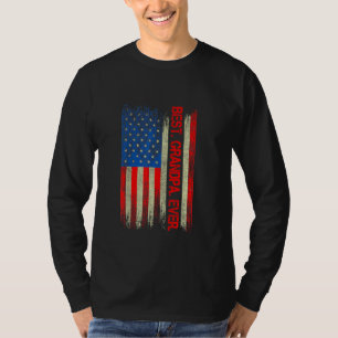 Beste opa ooit Amerikaanse vlag voor mannen vader T-shirt