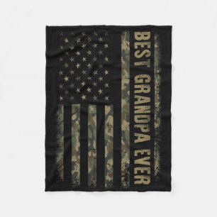 Beste opa ooit camouflage Amerikaanse vlag vader' Fleece Deken