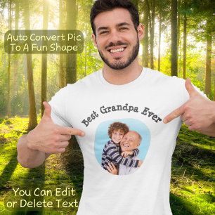 Beste opa ooit Creëer uw eigen fototekst cool T-shirt
