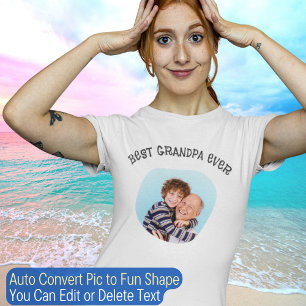 Beste opa ooit Creëer Uw eigen tekst Foto Cool T-shirt