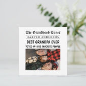 Beste Opa Ooit Custom Krant Headline Foto (Staand voorkant)