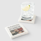 Beste Opa Ooit Custom krantenfoto Stenen Onderzetter (Zijkant)