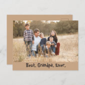 Beste opa ooit foto briefkaart (Voorkant / Achterkant)