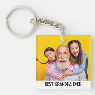 Beste Opa Ooit Foto Eenvoudige Opa Sleutelhanger
