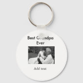 Beste opa ooit foto naam klassiek elegant sleutelhanger (Achterkant)